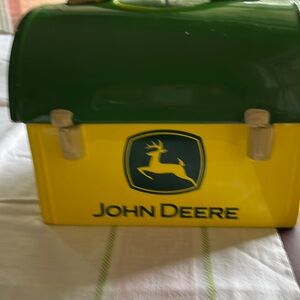 John deer “lunch box” cookie jar